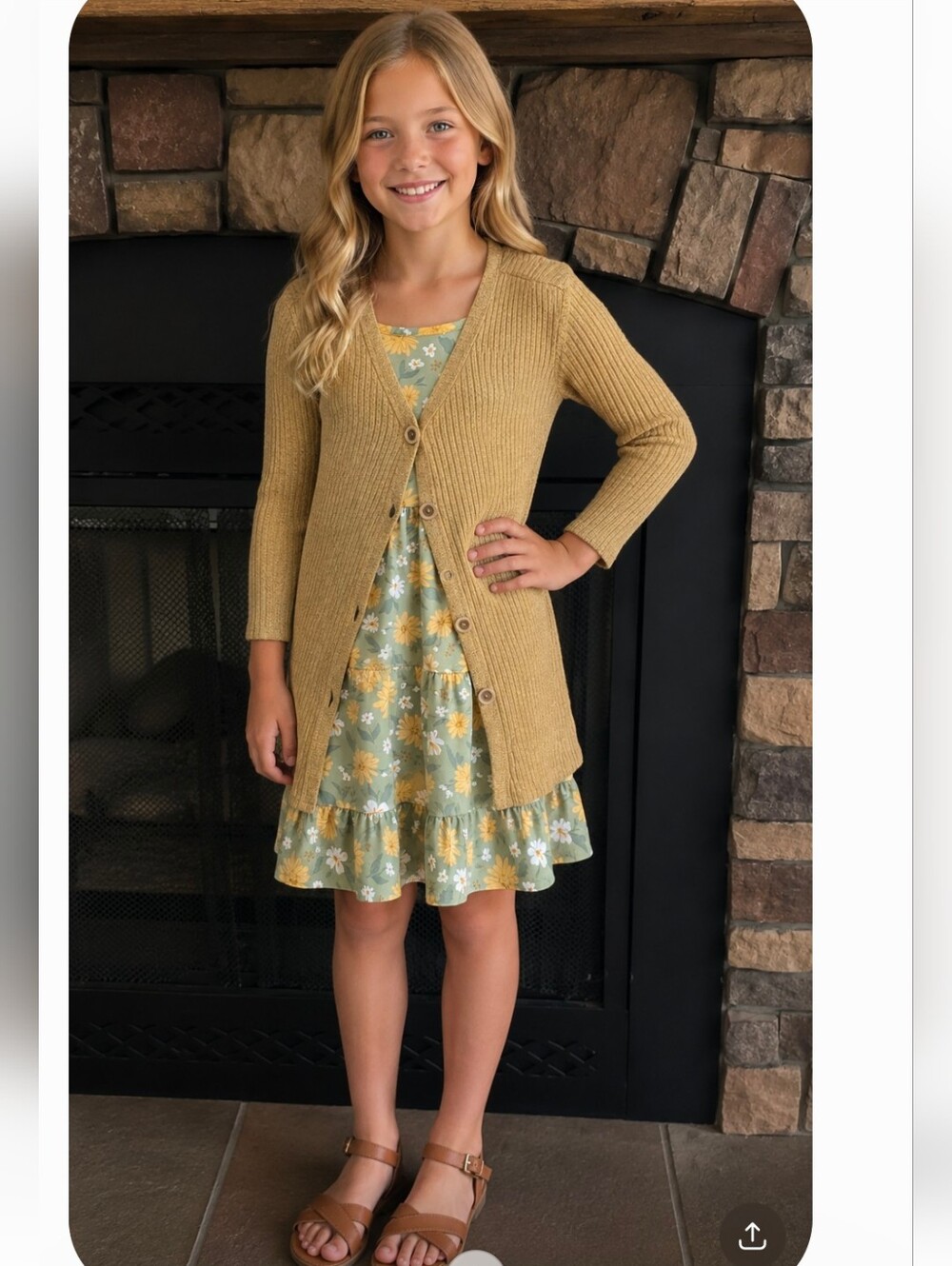 Girls Coordinating Dress And Cardigan Size 10